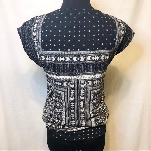 Lucky Brand Boho Tie Front Blouse - Size S - Picture 3 of 8